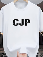 Men Black Oversized 240 GSM Cotton CJP Text Graphic T-Shirt